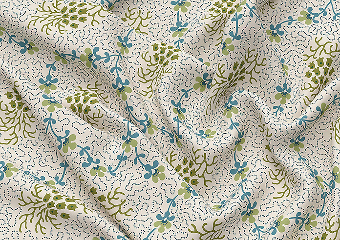 Land & Shore Lorie, Green - Twist&Fit Roman Blind - Image 4
